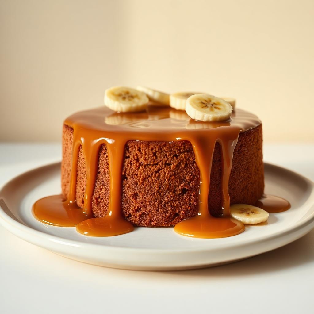 Bolo de banana caramelada